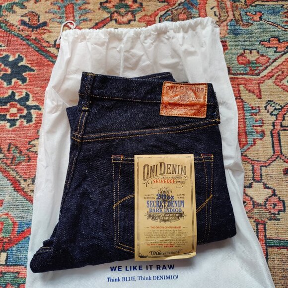 NWT ONI-620DIZR 20oz Dark Indigo Secret Denim Relax Tapered - Picture 2 of 9